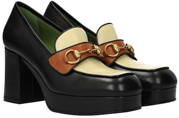 (Women) Gucci Leather High-Heel 'Black Beige' 572228-0G0W0-1066 Order (Women) Gucci Leather High-Heel 'Black Beige' 572228-0G0W0-1066