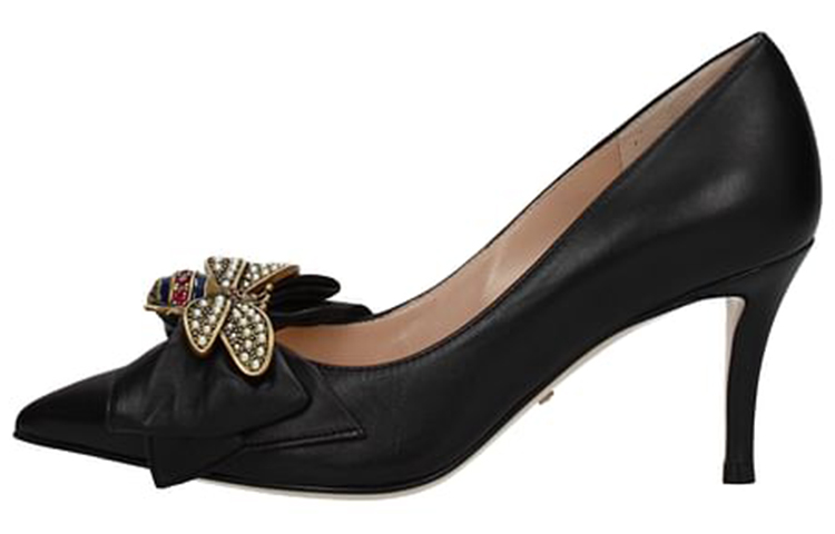 (Women) Gucci Leather High-Heel 'Black Fashion' 496641-BKO001-000
