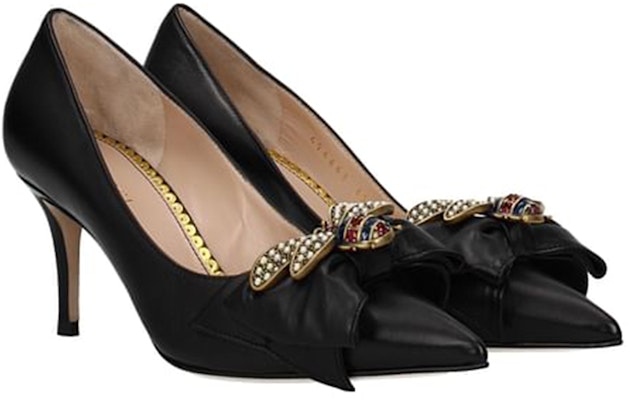 (W) Gucci High-Heel Kulit 'Fashion Hitam' 496641-BKO001-000 Order (W) Gucci High-Heel Kulit 'Fashion Hitam' 496641-BKO001-000