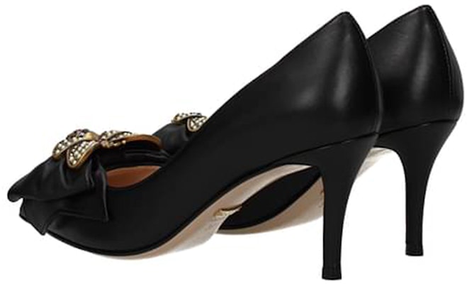 (W) Gucci High-Heel Kulit 'Fashion Hitam' 496641-BKO001-000 Lookbook (W) Gucci High-Heel Kulit 'Fashion Hitam' 496641-BKO001-000