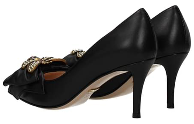 Lookbook (Women) Gucci Leather High-Heel 'Black Fashion' 496641-BKO001-000