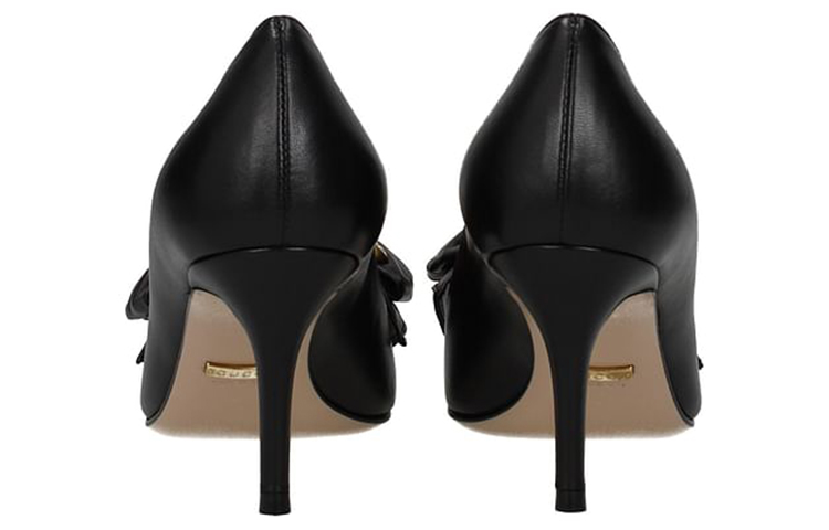 Purchase (Women) Gucci Leather High-Heel 'Black Fashion' 496641-BKO001-000