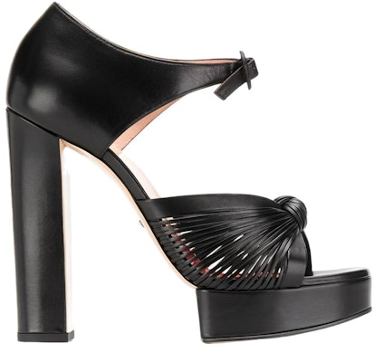 (W) Gucci Selop Tumit Tinggi Kulit dengan Gesper 'Mode Hitam' 577227-C9D00-1000 Order (W) Gucci Selop Tumit Tinggi Kulit dengan Gesper 'Mode Hitam' 577227-C9D00-1000