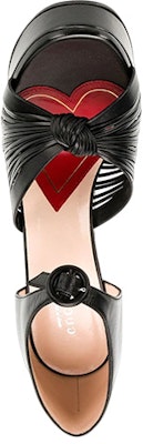 (W) Gucci Selop Tumit Tinggi Kulit dengan Gesper 'Mode Hitam' 577227-C9D00-1000 Shop (W) Gucci Selop Tumit Tinggi Kulit dengan Gesper 'Mode Hitam' 577227-C9D00-1000