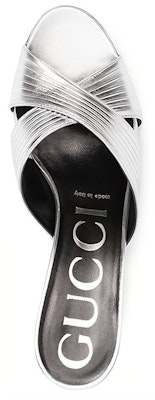(Women) Gucci Leather High-Heel Round-Toe Fashion Slide 'Silver' 645387-B8B00-8106 Lookbook (Women) Gucci Leather High-Heel Round-Toe Fashion Slide 'Silver' 645387-B8B00-8106