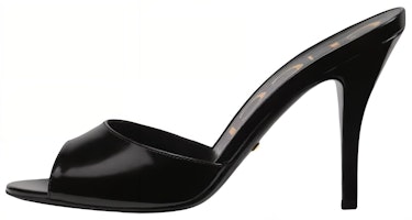 (Women) Gucci Leather High-Heel Slide 'Black' 593389-CLG00-1000 (Women) Gucci Leather High-Heel Slide 'Black' 593389-CLG00-1000