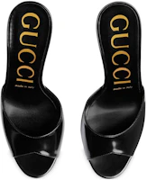Purchase GUCCI 古馳 皮革高跟涼拖鞋 女款 黑色