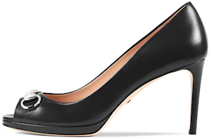 (Women) Gucci Leather High-Heel Slide 'Fashion' 408214-C9D00-1000 (Women) Gucci Leather High-Heel Slide 'Fashion' 408214-C9D00-1000