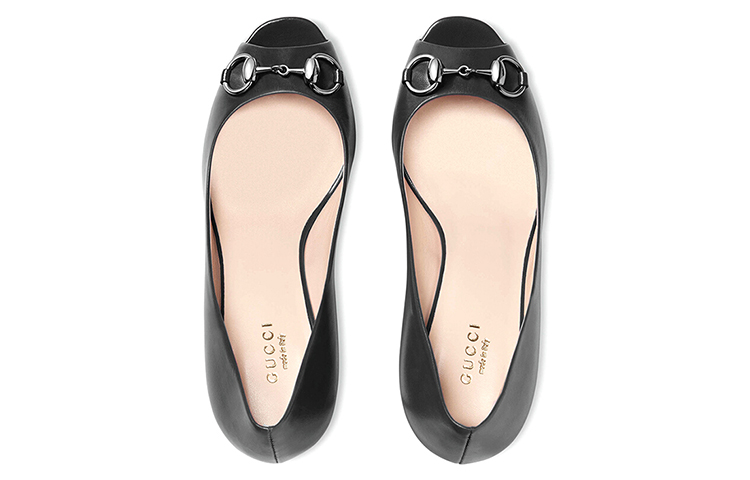 Shop (W) Gucci Leren High-Heel Slide ''Fashion'' 408214-C9D00-1000