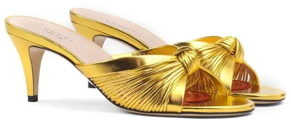 (Women) Gucci Leather High-Heel Slide 'Metallic Gold' 577229-B8B00-8016 Order (Women) Gucci Leather High-Heel Slide 'Metallic Gold' 577229-B8B00-8016
