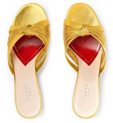 (Women) Gucci Leather High-Heel Slide 'Metallic Gold' 577229-B8B00-8016 Lookbook (Women) Gucci Leather High-Heel Slide 'Metallic Gold' 577229-B8B00-8016