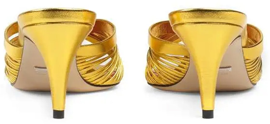 (Women) Gucci Leather High-Heel Slide 'Metallic Gold' 577229-B8B00-8016 Shop (Women) Gucci Leather High-Heel Slide 'Metallic Gold' 577229-B8B00-8016