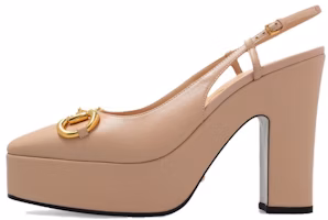 (Women) Gucci Leather High-Heels 'Brown Buckle' 723837-BKO00-6705 (Women) Gucci Leather High-Heels 'Brown Buckle' 723837-BKO00-6705