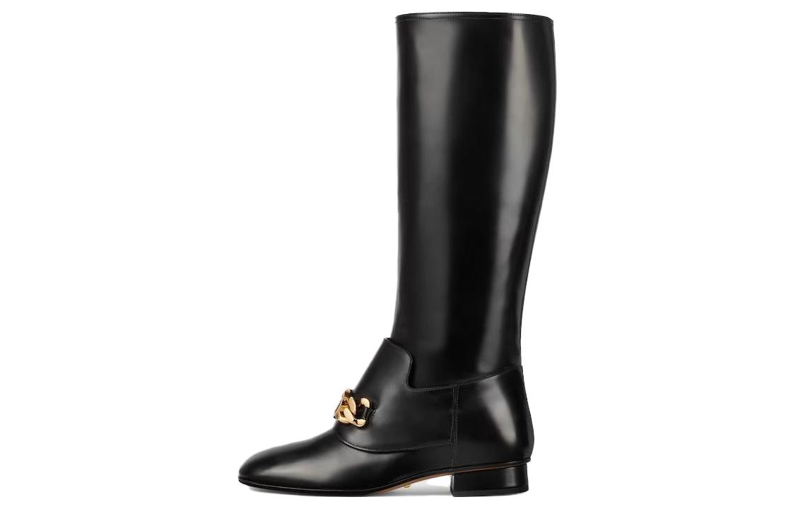 Buy (W) Stivali Alti in Pelle Gucci ''Nero Comfort Moda'' 756398-DS800-1000