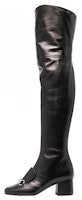 (Women) Gucci Leather High-Top Boot 'Black Fashion' 388330-BTM60-1000 (Women) Gucci Leather High-Top Boot 'Black Fashion' 388330-BTM60-1000