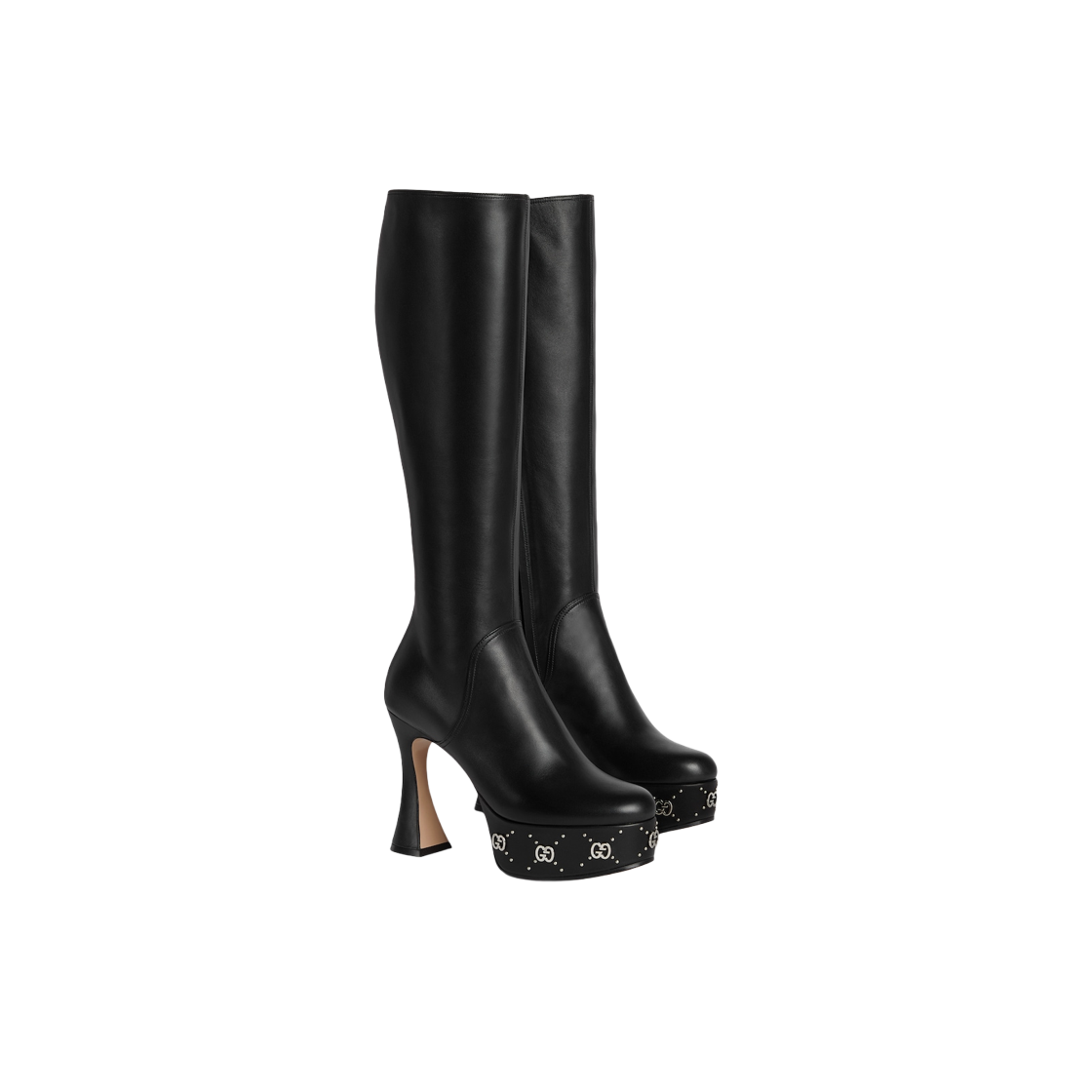 Order (W) Gucci Leren Hoge Schoen ''Fashion Comfort Zwart'' 750519-BKO00-1000