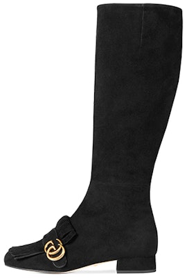 (Women) Gucci Leather High-Top Boots 'Black Fashion' 408209-C2000-1000 Buy (Women) Gucci Leather High-Top Boots 'Black Fashion' 408209-C2000-1000