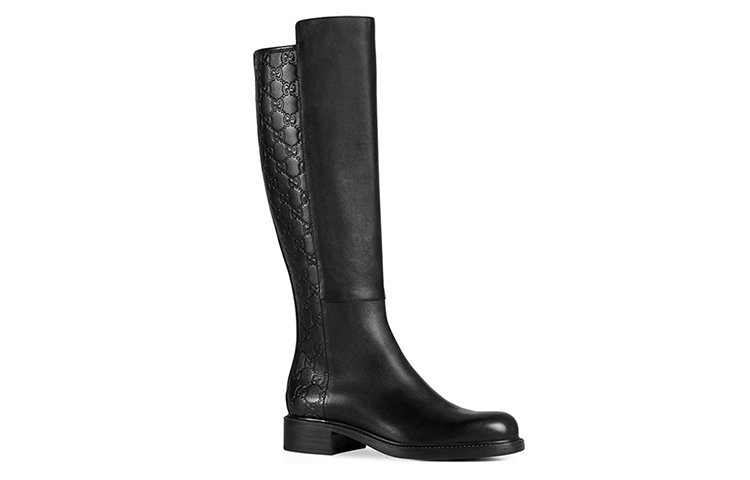 Order (W) Boots Tinggi Kulit Gucci 'Fashion Hitam' 408211-A9L20-1000