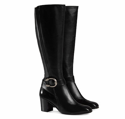 (Women) Gucci Leather High-Top Boots 'Black Fashion' 430433-AFE00-1000 Lookbook (Women) Gucci Leather High-Top Boots 'Black Fashion' 430433-AFE00-1000