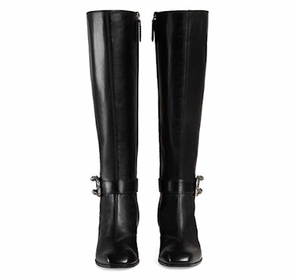 (Women) Gucci Leather High-Top Boots 'Black Fashion' 430433-AFE00-1000 Shop (Women) Gucci Leather High-Top Boots 'Black Fashion' 430433-AFE00-1000