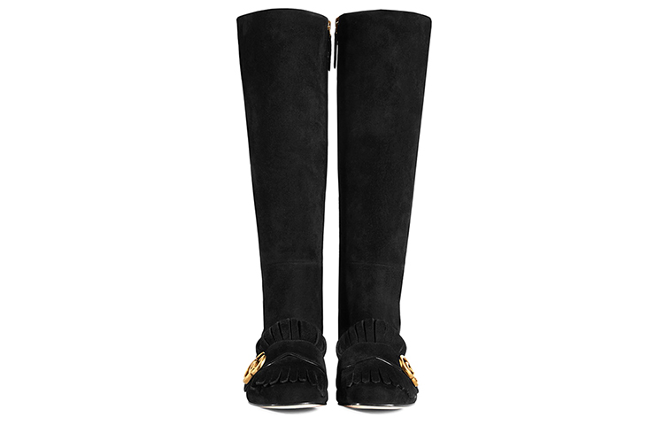 Shop (W) グッチ レザー ハイカットブーツ 「ブラックファッション」 408209-C2000-1000