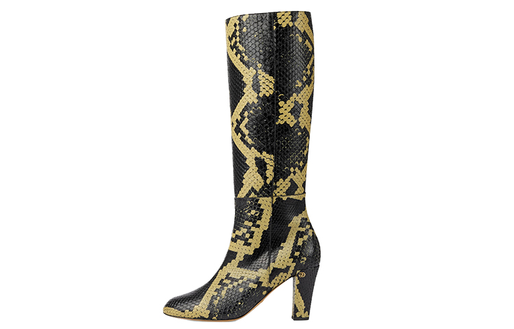 (Women) Gucci Leather High-Top Boots 'Black Yellow' 740069-EAANP-1603