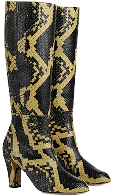 (Women) Gucci Leather High-Top Boots 'Black Yellow' 740069-EAANP-1603 Order (Women) Gucci Leather High-Top Boots 'Black Yellow' 740069-EAANP-1603