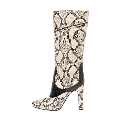 (W) Gucci Leather High-Top Boots 'Brown Python'