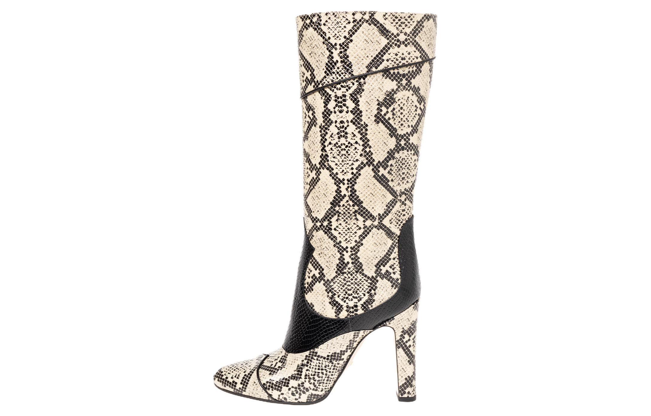 (Women) Gucci Leather High-Top Boots 'Brown Python' 699416-19YK0-9777