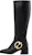 (Women) Gucci Leather High-Top Boots 'Double G Black' 700013-BKO00-1000