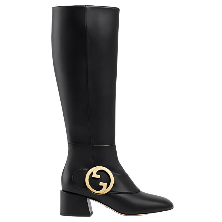 Order (W) Botas Altas de Cuero Gucci 'Doble G Negras' 700013-BKO00-1000