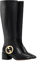 Lookbook (W) Botas Altas de Cuero Gucci 'Doble G Negras' 700013-BKO00-1000