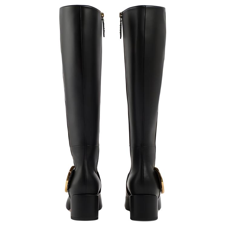 Purchase (W) Botas Altas de Cuero Gucci 'Doble G Negras' 700013-BKO00-1000