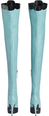 (Women) Gucci Leather High-Top Boots 'Light Blue' 726079-AABEV-1252 Shop (Women) Gucci Leather High-Top Boots 'Light Blue' 726079-AABEV-1252