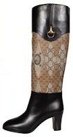 (Women) Gucci Leather High-Top Slip-On Boots 'Black Brown' 718258-AABAJ-1080 (Women) Gucci Leather High-Top Slip-On Boots 'Black Brown' 718258-AABAJ-1080