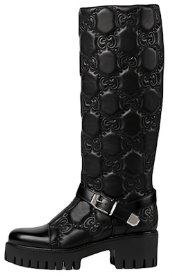 (W) Gucci Leren Hoge Slip-On Laarzen ''Zwart'' 718387-DS8U0-1000 Buy (W) Gucci Leren Hoge Slip-On Laarzen ''Zwart'' 718387-DS8U0-1000