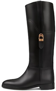 GUCCI 古馳 皮革 舒適休閒 高筒靴 女款 黑色 Buy GUCCI 古馳 皮革 舒適休閒 高筒靴 女款 黑色