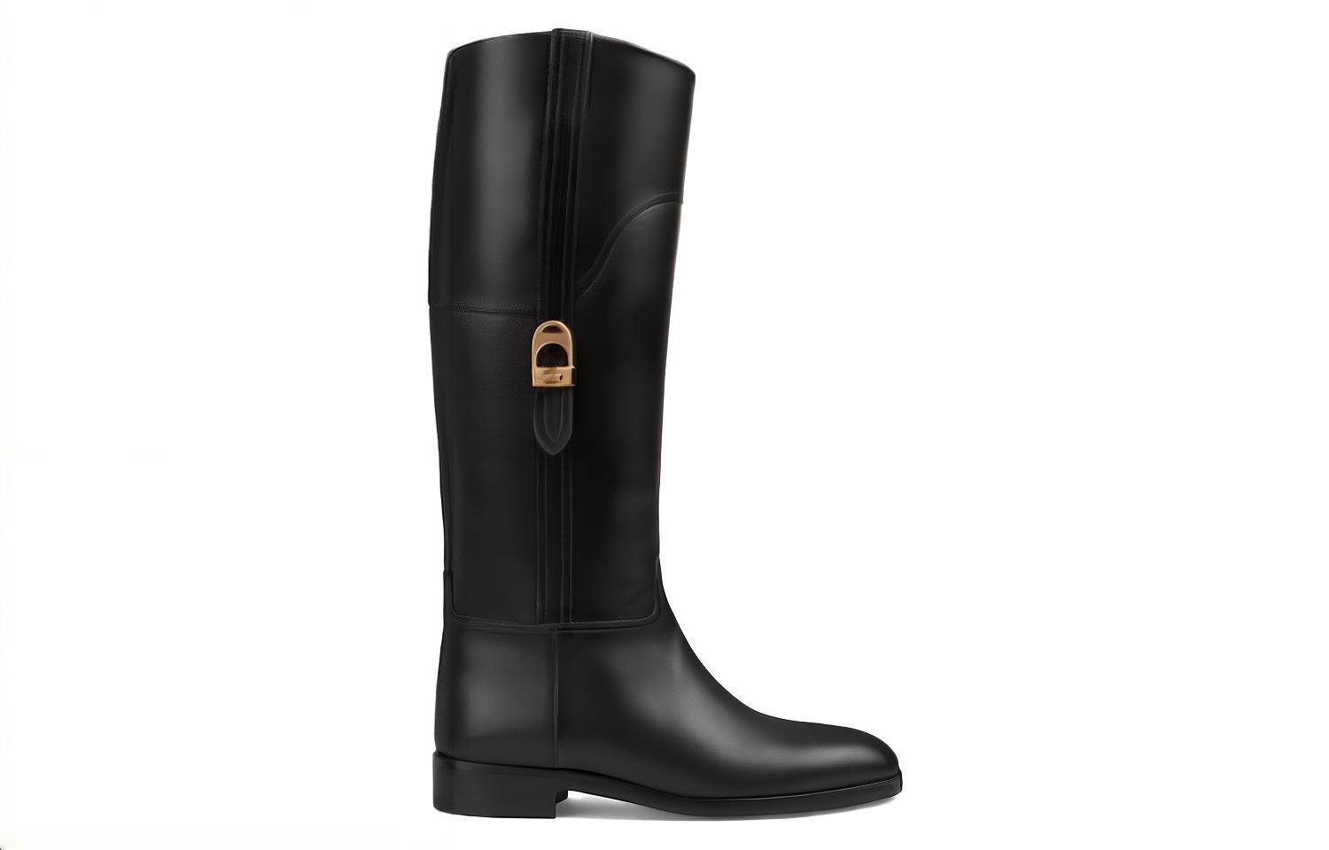 Order (W) Gucci Leren High-Top Sneakers ''Zwart Comfort Casual'' 758279-A3N00-1000