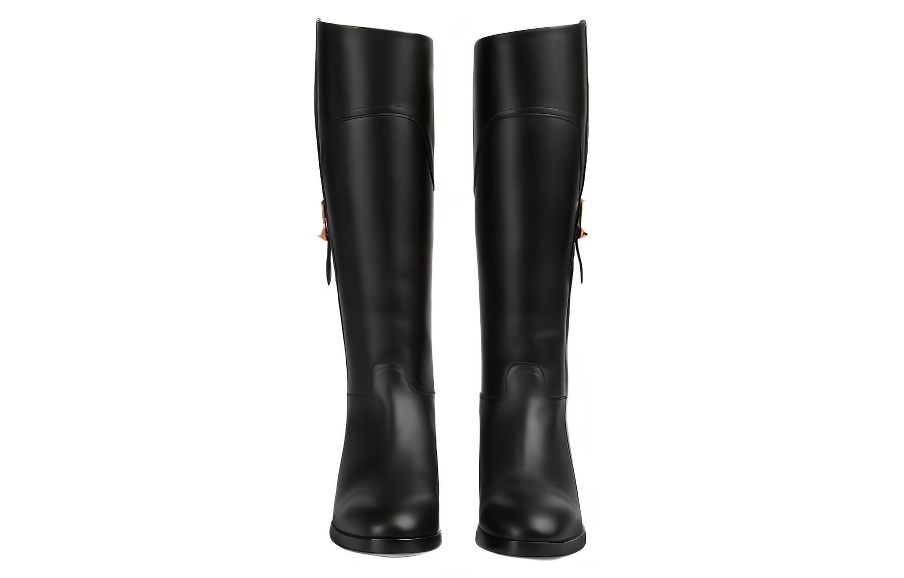Shop (W) Gucci Leren High-Top Sneakers ''Zwart Comfort Casual'' 758279-A3N00-1000