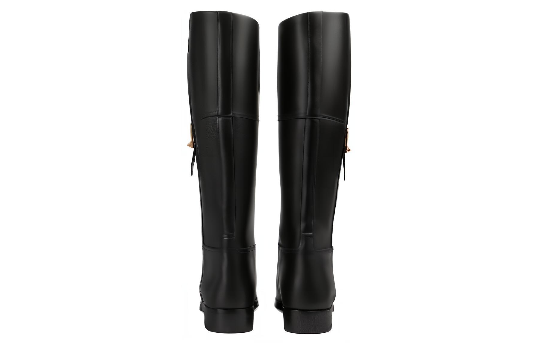 Purchase (W) Gucci Leren High-Top Sneakers ''Zwart Comfort Casual'' 758279-A3N00-1000