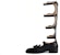 (Women) Gucci Leather High-Top with Double Tiger Buckle 'Black' 452899-A3N00-1000