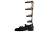 Buy (Women) Gucci Leather High-Top with Double Tiger Buckle 'Black' 452899-A3N00-1000