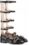 Shop (Women) Gucci Leather High-Top with Double Tiger Buckle 'Black' 452899-A3N00-1000