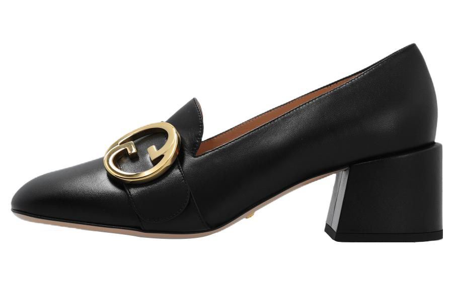 (Women) Gucci Blonde Mid-Heel Pumps 'Black' 700053-C9D00-1000