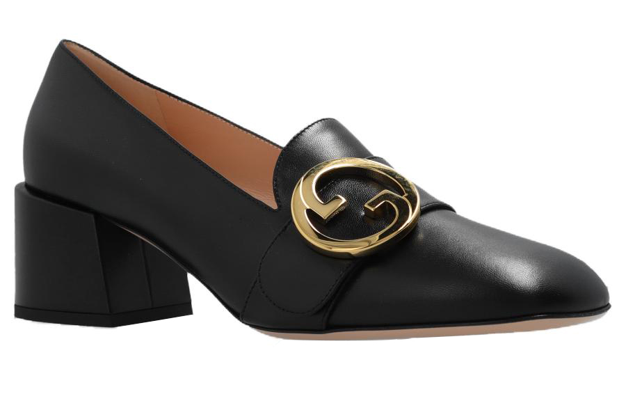 Lookbook (W) グッチ ブロンド ミッドヒール パンプス (ブラック) 700053-C9D00-1000