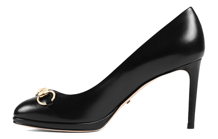 (Women) Gucci Leather High Heel 'Black Fashion' 408205-C9D00-1000