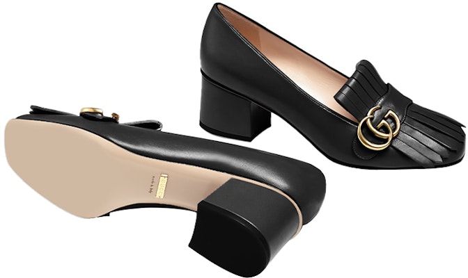 (W) Tacones Altos de Piel Gucci 'Double G Negro' 408208-C9D00-1000 Purchase (W) Tacones Altos de Piel Gucci 'Double G Negro' 408208-C9D00-1000