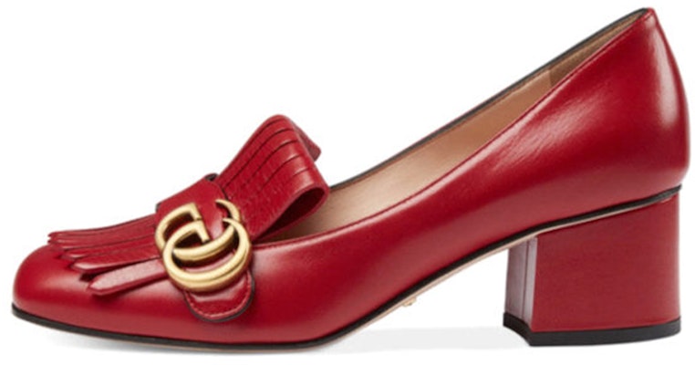 (Women) Gucci Leather High Heel 'Double G Red' 408208-C9D00-6433 Buy (Women) Gucci Leather High Heel 'Double G Red' 408208-C9D00-6433