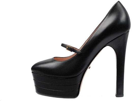 (Women) Gucci Leather High Heel 'Fashion Stiletto Black' 750490-C9D00-1000 Buy (Women) Gucci Leather High Heel 'Fashion Stiletto Black' 750490-C9D00-1000