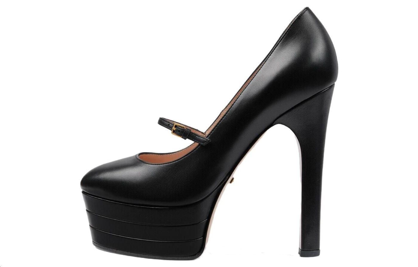 Buy (W) Gucci Leder High Heel ''Mode Stiletto Schwarz'' 750490-C9D00-1000